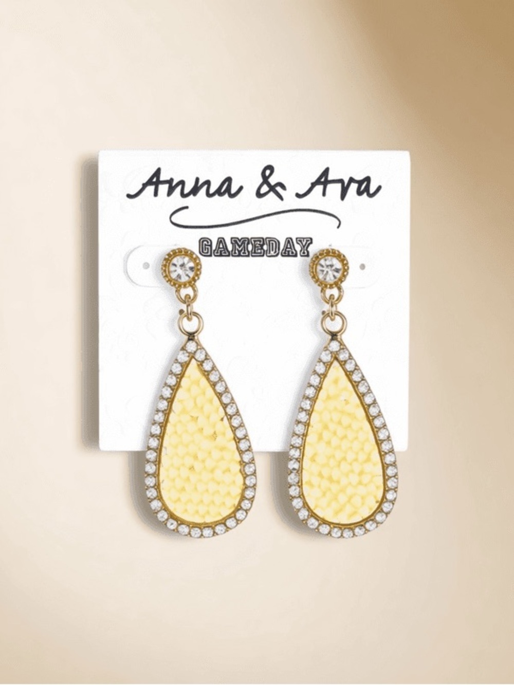 Anna & Ava Yellow Crystal Teardrop Earrings